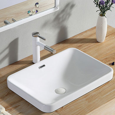 Semi Recessed Sinks - GTO Ceramic Undermount Sinks